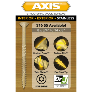 8 X 1-3/4"Axis Ext Wood 5lb