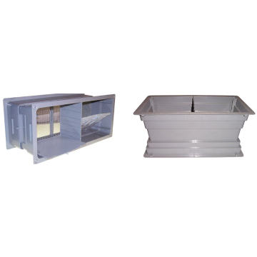 Foundation Vent Plastic Grey 6"