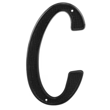 4 Blk Plastic Letter C
