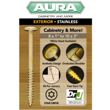 10 X 3"Aura Ext Cab Wh Hd 1lb