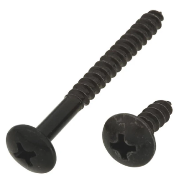 National 152 Phillips Truss Ornamental Steel Shelf Bracket Screw, Antique Black (8-Count)