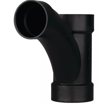 Charlotte Pipe 4 x 4 x 3 In. Hub x Hub x Hub Reducing Long Turn ABS Wye