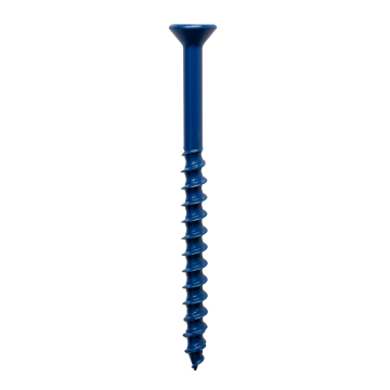 Image of Simpson Strong-Tie TNT18234TFC25 Titen Turbo™ — 3/16 in. x 2-3/4 in. 6-Lobe Flat-Head Concrete and Masonry Screw, Blue (25-Qty) (Pack of 5)