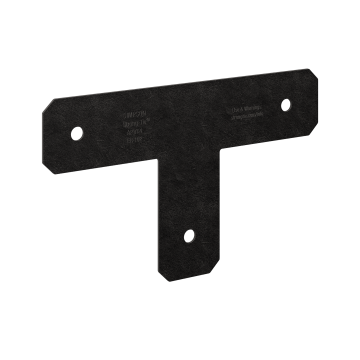 Image of Simpson Strong-Tie APVT4 Outdoor Accents® Avant Collection™ ZMAX®, Black Powder-Coated T Strap for 4x4 (Pack of 288)