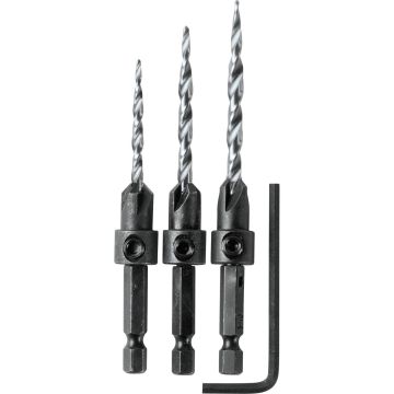 Makita 3 Pc. Countersink with Drill Bit Set with Hex Wrench