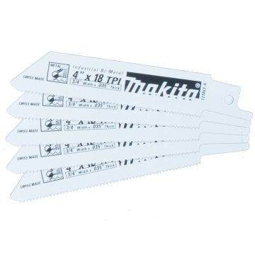 4" Metal Cutting Recipro Saw Blade, 18TPI, 5-Pack