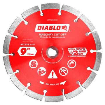 9" Diablo Tools Segmented Rim Diamond Cut-Off Blade 