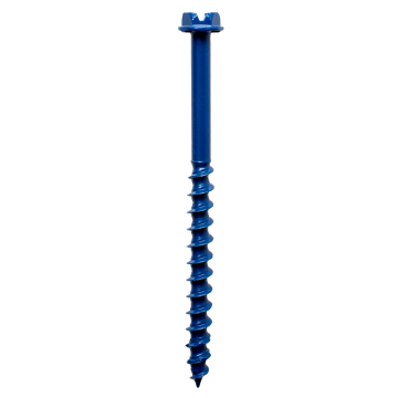Image of Simpson Strong-Tie TNT18234HC8 Titen Turbo™ — 3/16 in. x 2-3/4 in. Hex-Head Concrete and Masonry Screw, Blue (8-Qty)