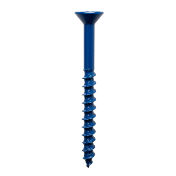 Image of Simpson Strong-Tie TNT25234TFC8 Titen Turbo™ — 1/4 in. x 2-3/4 in. 6-Lobe Flat-Head Concrete and Masonry Screw, Blue (8-Qty) (Pack of 5520)
