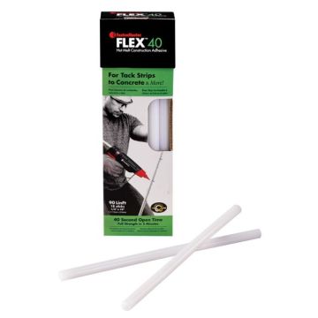FastenMaster Hot Melt Adhesive: FLEX40 Smooth Sticks 1/2" x 10" Clear 18 PK