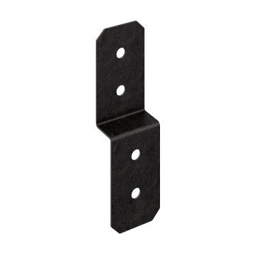Image of Simpson Strong-Tie APVDJT2-4 Outdoor Accents® Avant Collection™ 3-in. ZMAX®, Black Powder-Coated Deck Joist Tie for 2x (Pack of 864)