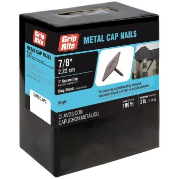 7/8" Metal Square Cap 3#