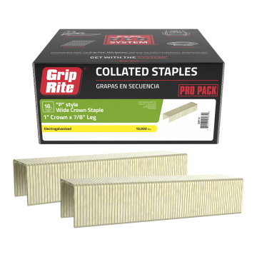 7/8" X 1" Wide Crown Staple