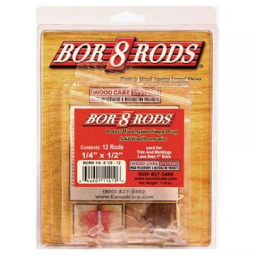 12pk Wood Care Rods 1/4" X 1/2"