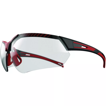 I-Form Helix Black & Red Frame Safety Glasses with Clear Lenses