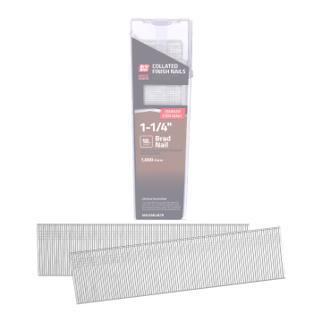 1-1/4" 18GA Stainless Steel Smooth Shank Brad Nail 1000-Pack Grip-Rite 