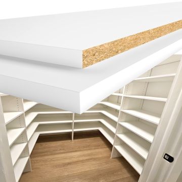 12" X 12' White Melamine Shelving