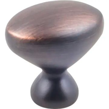 KasaWare 1-1/4" Diameter Oval Drawer Knob Brushed Oil Rubbed Bronze 10-Pack