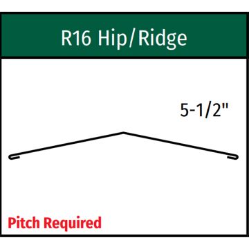 ASC Building Products R16 Hip/Ridge Cap Painted - Skyline Metal Roofing