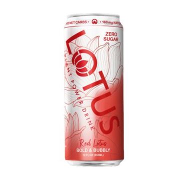 Lotus Plant Power Strawberry Flavor Red Lotus Drink - Single 12 oz