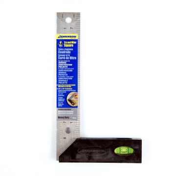 8" Swanson Tool 8 Speedlite Composite Tri and Miter Square with Level Vial