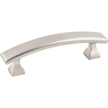 KasaWare 4" Overall Length Satin Nickel Flared Foot Square Pull 8-Pack
