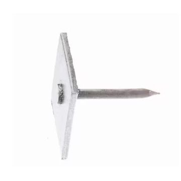 1" 12GA Electrogalvanized Metal Square Cap Head Nail 25lb box