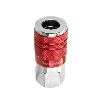 ColorConnex 1/4" Red Coupler FNTP