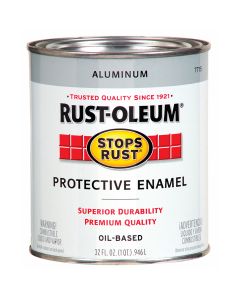 1 Qt Rust-Oleum 7715502 Aluminum Stops Rust Protective Enamel, Metallic