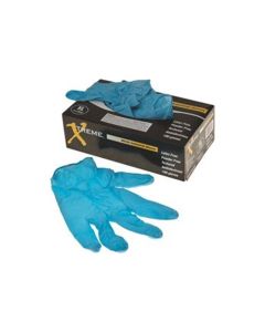 Medium Ammex INPF44100 Blue Gloveworks Nitrile Industrial Latex Free Disposable Gloves, 5-Mil, 100-Pack