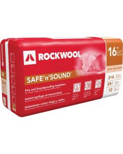 Rockwool Safe N Sound 16 In. x 47 In. Stone Wool Insulation (12-Pack)