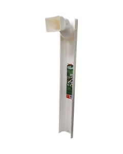 Frost King 6 Ft. White Tilt 'N Drain Adjustable Downspout Extender