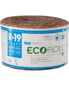 Knauf R-19 15 In. X 39 Ft. Standard Kraft Faced Roll Fiberglass Insulation