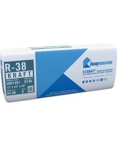 Knauf R-38 24 In. x 48 In. Kraft Faced Batt Fiberglass Insulation (8 Count)