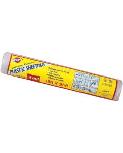 Coverall 15 Ft. x 25 Ft. Clear 4 Mil. Plastic Sheeting