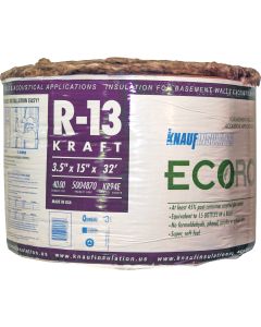 Knauf R-13 15 In. x 32 Ft. Greenguard Kraft Faced Roll Fiberglass Insulation