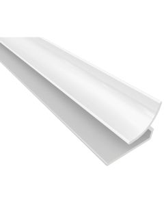 ACP Bath & Kitchen 1/8 In. x 8 Ft. White PVC Inside Corner Wall Paneling Molding