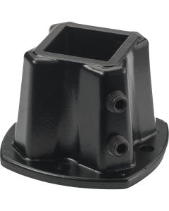 Gilpin Windsor Plus 1-1/4 In. Square Black Aluminum Floor Post Flange