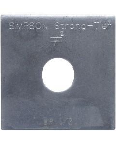 Simpson Strong-Tie 1/2 in. x 2 in. x 3/16 in. Steel Uncoated Bearing Plate