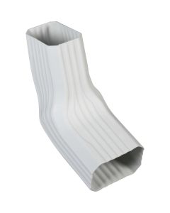 Spectra Metals 2 x 3 In. Vinyl White Front or Side Downspout Elbow