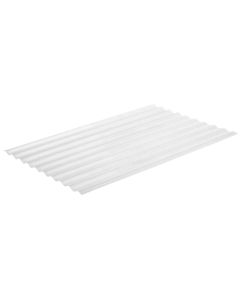 Sequentia Super600 26 In. x 8 Ft. White Round Fiberglass Corrugated Panels