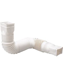 Amerimax Flex-A-Spout White Vinyl Downspout Extension