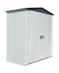 Arrow Spacemaker 6 Ft. x 3 Ft. Galvanized Steel Patio Shed, Flute Grey and Anthracite