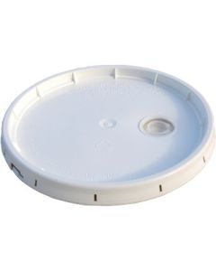 5 Gal Encore 1046661 White Encore Plastics Tear-Strip Lid w/ Tint Plug Fits 3.5 5 & 6 Gallon Pails