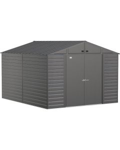 Arrow Select 10 Ft. x 12 Ft. Galvanized Steel Storage Shed, Charcoal