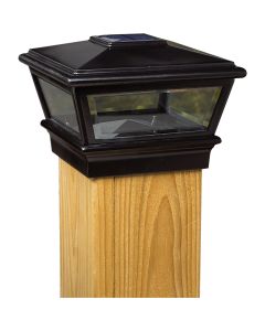 Deckorators Versacap 6 In. x 6 In. Black Solar Post Cap