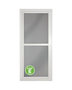 Larson Easy Vent 146 Series 36 In. W x 81 In. H x 1-7/8 In. Thick White Full View Aluminum Storm Door