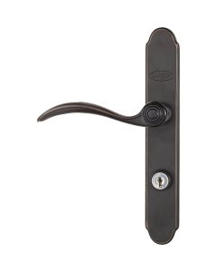 Larson QuickFit Aged Bronze Die-Cast Metal Locking Storm Door Curved Leverset