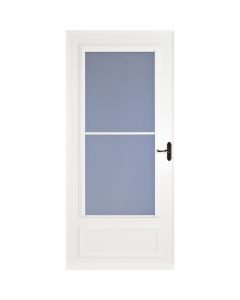 Larson Screenaway Lifestyle 32 In. W x 81 In. H x 1 In. Thick White Mid View DuraTech Storm Door