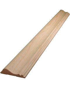 Alexandria Moulding 11/16 In. W. x 2-5/8 In. H. x 8 Ft. L. Solid Pine Colonial Chair Rail Molding